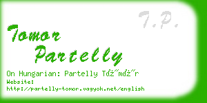 tomor partelly business card